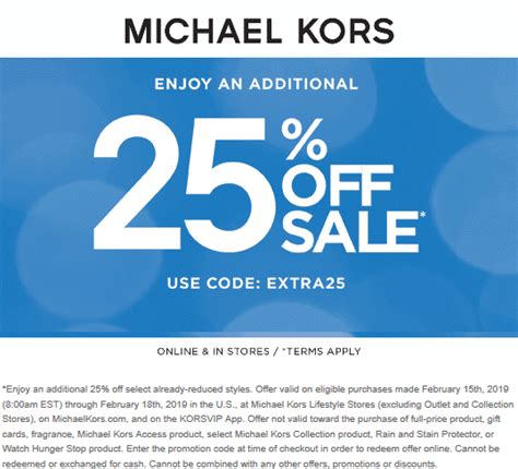 cupón descuento michael kors usa|Michael Kors first order promo code.